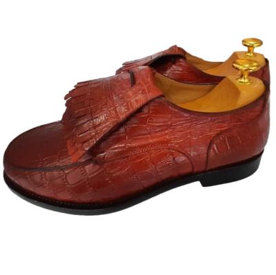 Chaussure derby golf cuir rouge : Apache