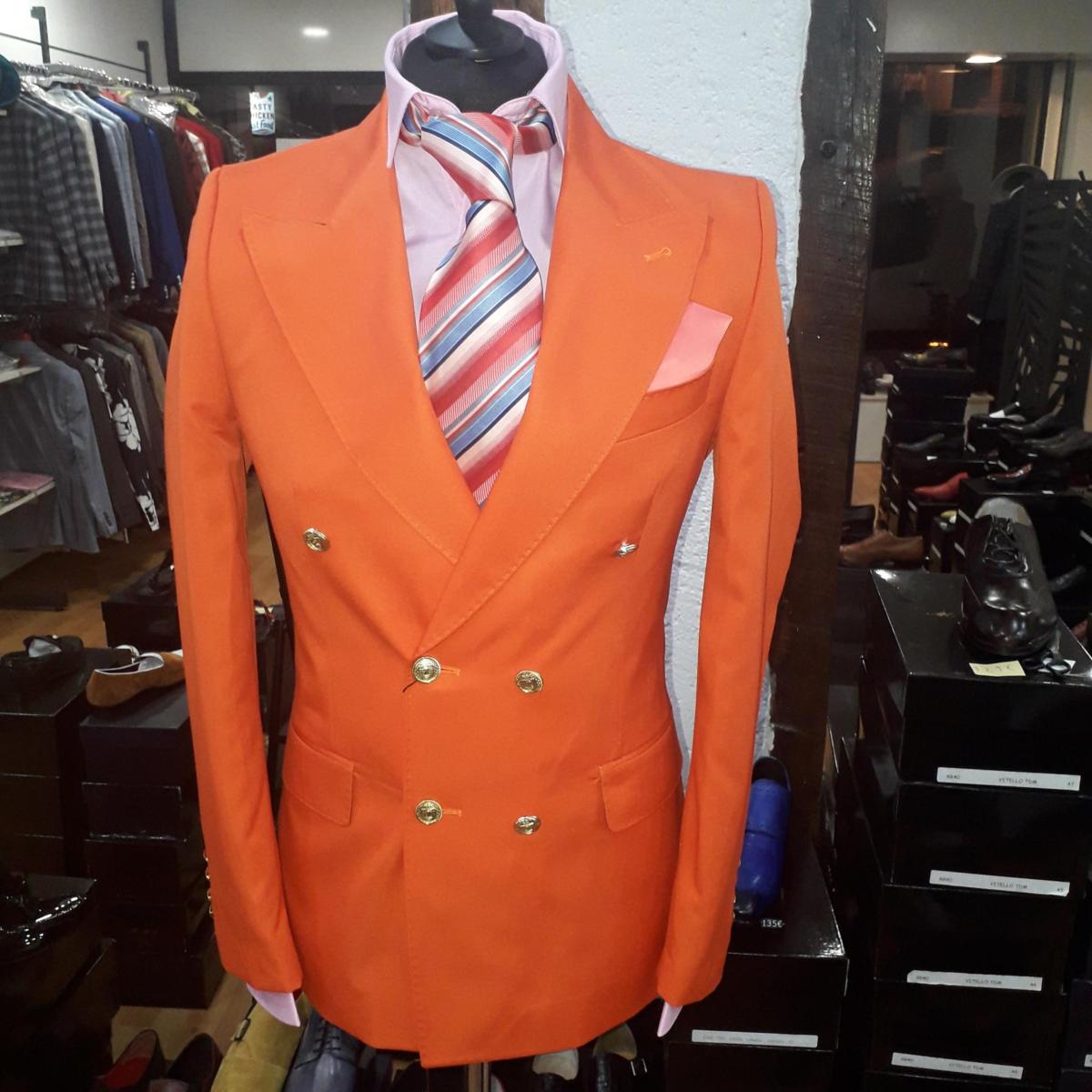 Costume blazer croisé orange : Marvin