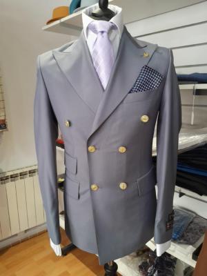 Costume blazer croisé gris : Marvin