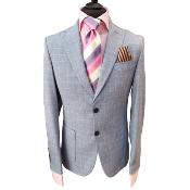 Costume homme à carreaux bleu clair - Pietro
