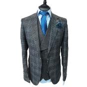 Costume homme à carreaux gris - Denver