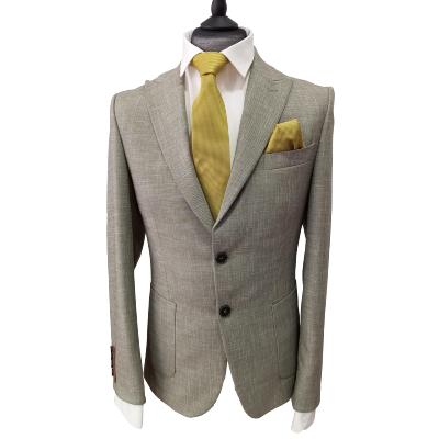 Costume homme à carreaux vert kaki clair - Pietro 